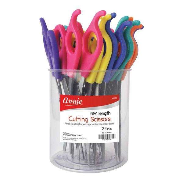 Annie Hair Shears 6.5" 24Ct Asst Color Annie International, Inc.