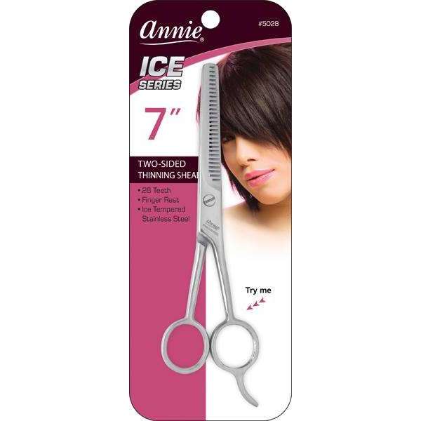Annie Ice Tempered Stainless Steel Hair Thinning Shears 7 Inch, 1 Count, Silver Annie International, Inc.
