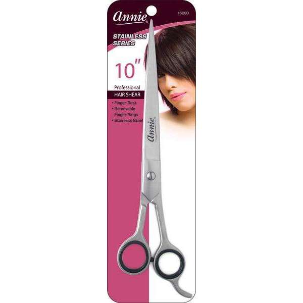 Annie Ice Tempered Stainless Steel Hair Shears 10 Inch, 1 Count, Silver Annie International, Inc.