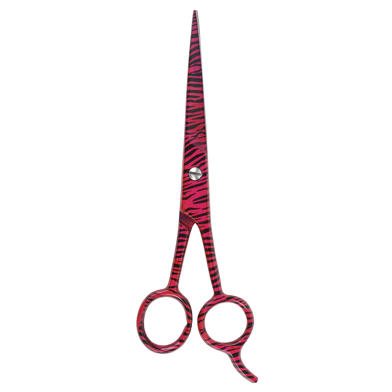 Annie Stainless Steel Straight Hair Shears 6.5 Inch, 1 Count, Pink Zebra Annie International, Inc.
