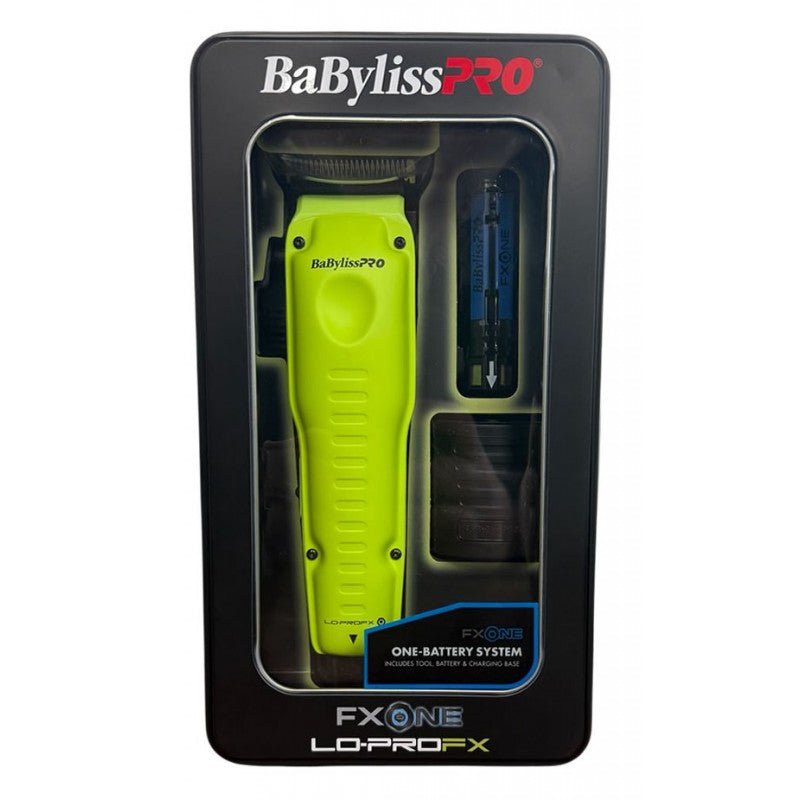 BaBylissPRO FXONE Lo-ProFX Limited Edition Neon Yellow Clipper & Trimmer Combo Certified Clippers