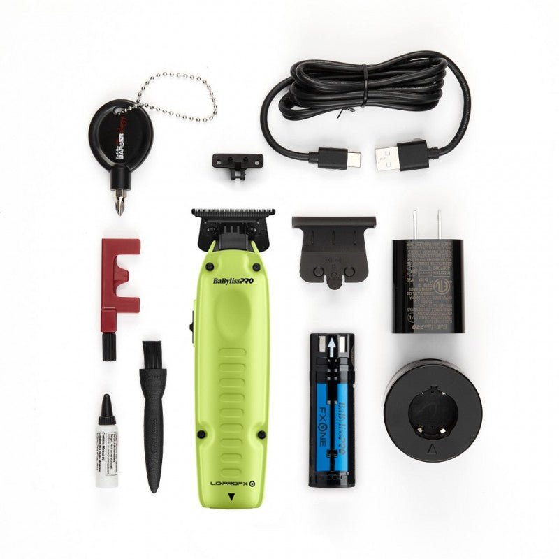 BaBylissPRO FXONE Lo-ProFX Limited Edition Neon Yellow Clipper & Trimmer Combo Certified Clippers