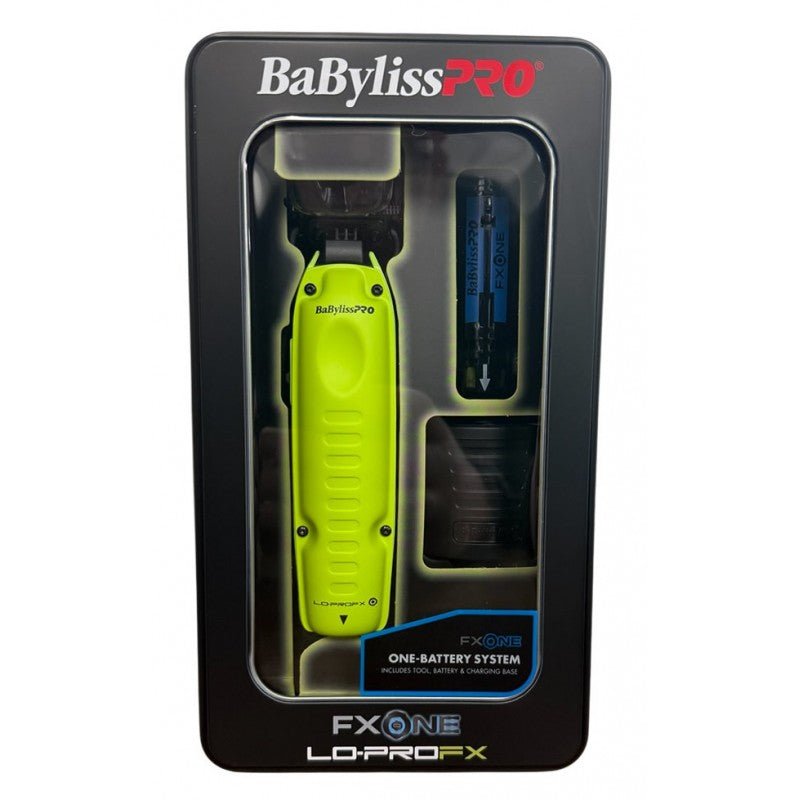 BaBylissPRO FXONE Lo-ProFX Limited Edition Neon Yellow Clipper & Trimmer Combo Certified Clippers