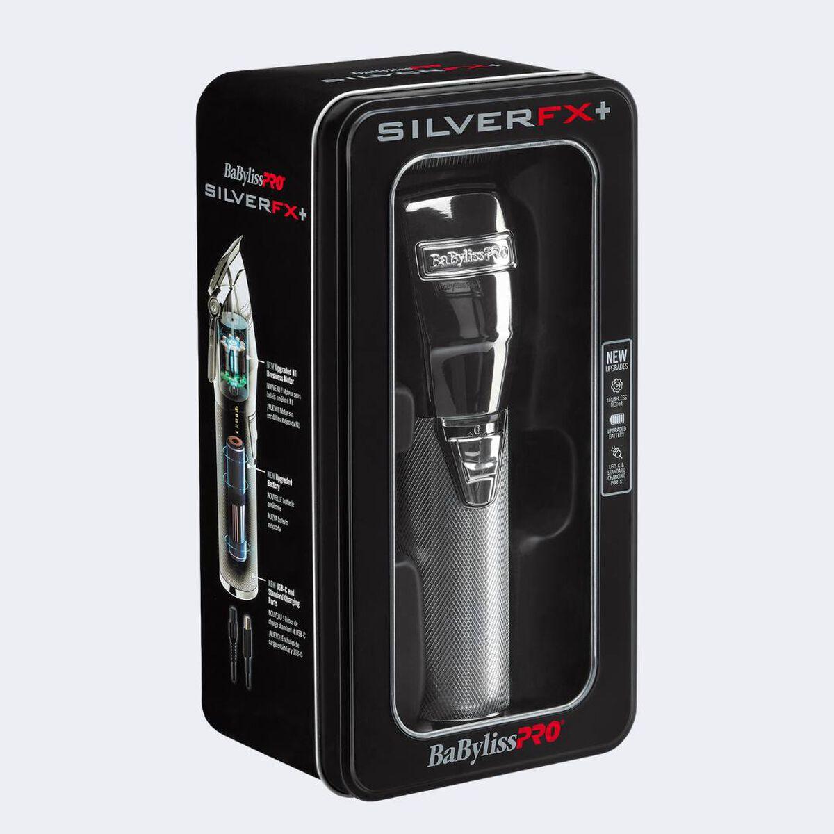 BaBylissPRO® SilverFX+ All-Metal Lithium Clipper & Outlining Trimmer Combo (FX870NS & FX787NS) Certified Clippers