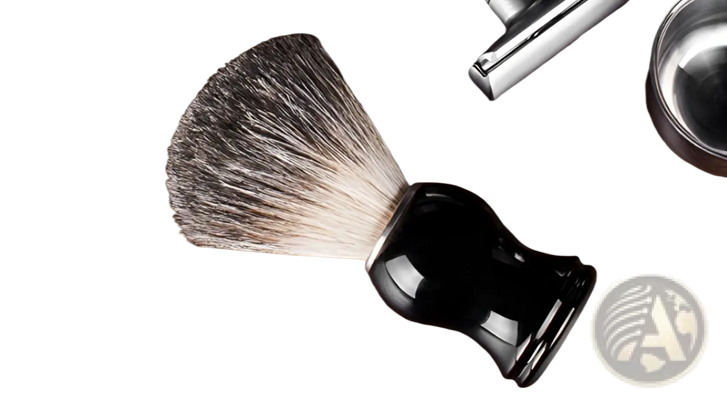 Badger Hair Shaving Brush with Black Ceramic Handle ARBA Global
