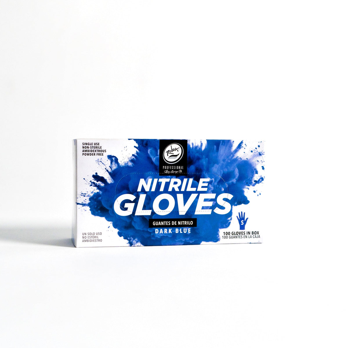 ROLDA LATEX-FREE NITRILE GLOVE - DARK BLUE - LARGE N.O.S. Barber Supply