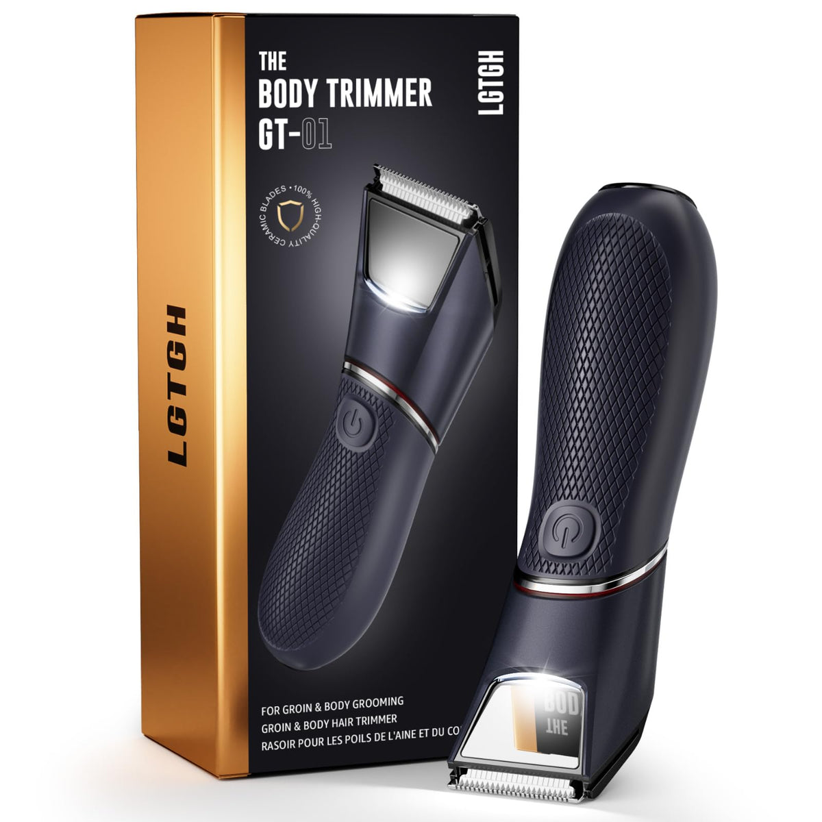 Bikini Trimmer for Women: Mirror Electric Shaver for Body Pubic Hair with LED Light, IPX7 Waterproof Portable Lady Facial Razor with Ceramic Blade,Rechargeable Body Groomer for Leg,Arm,Underarm 7DAY'S