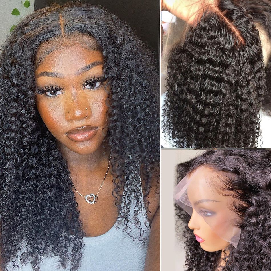 Brazilian Short Curly Bob Lace Front Human Hair Wigs PrePluck With Baby Hair Deep Wave Frontal Wig For Women Water Wave Lace Wig 7DAY'S