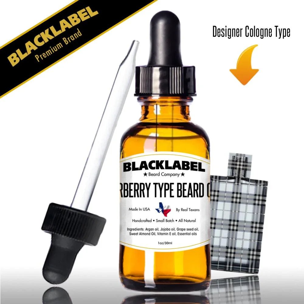 Burberry Type Cologne Scented Beard Oil Blacklabel Beard Company