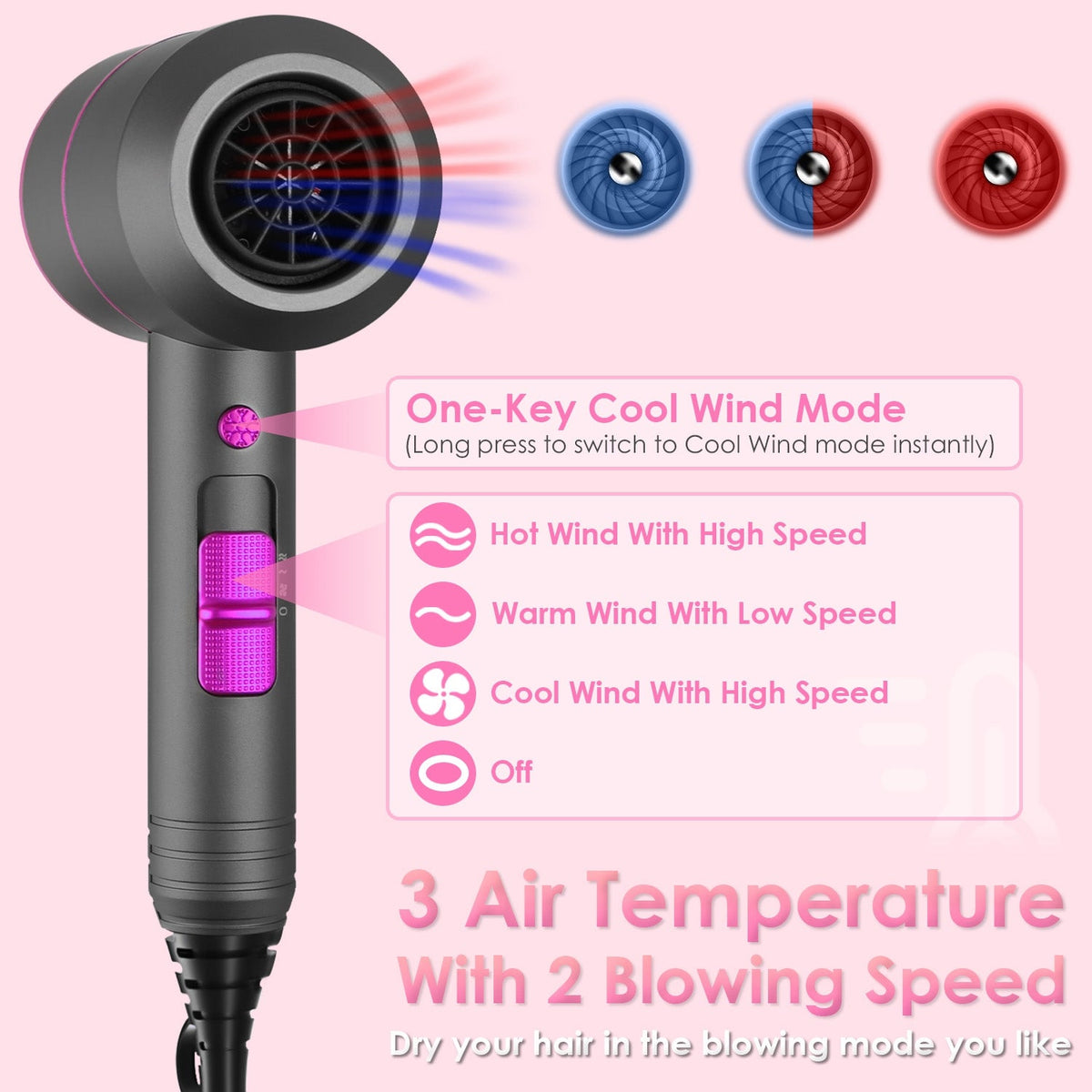 Portable Compact Hair Blow Dryer Gamba Beauty
