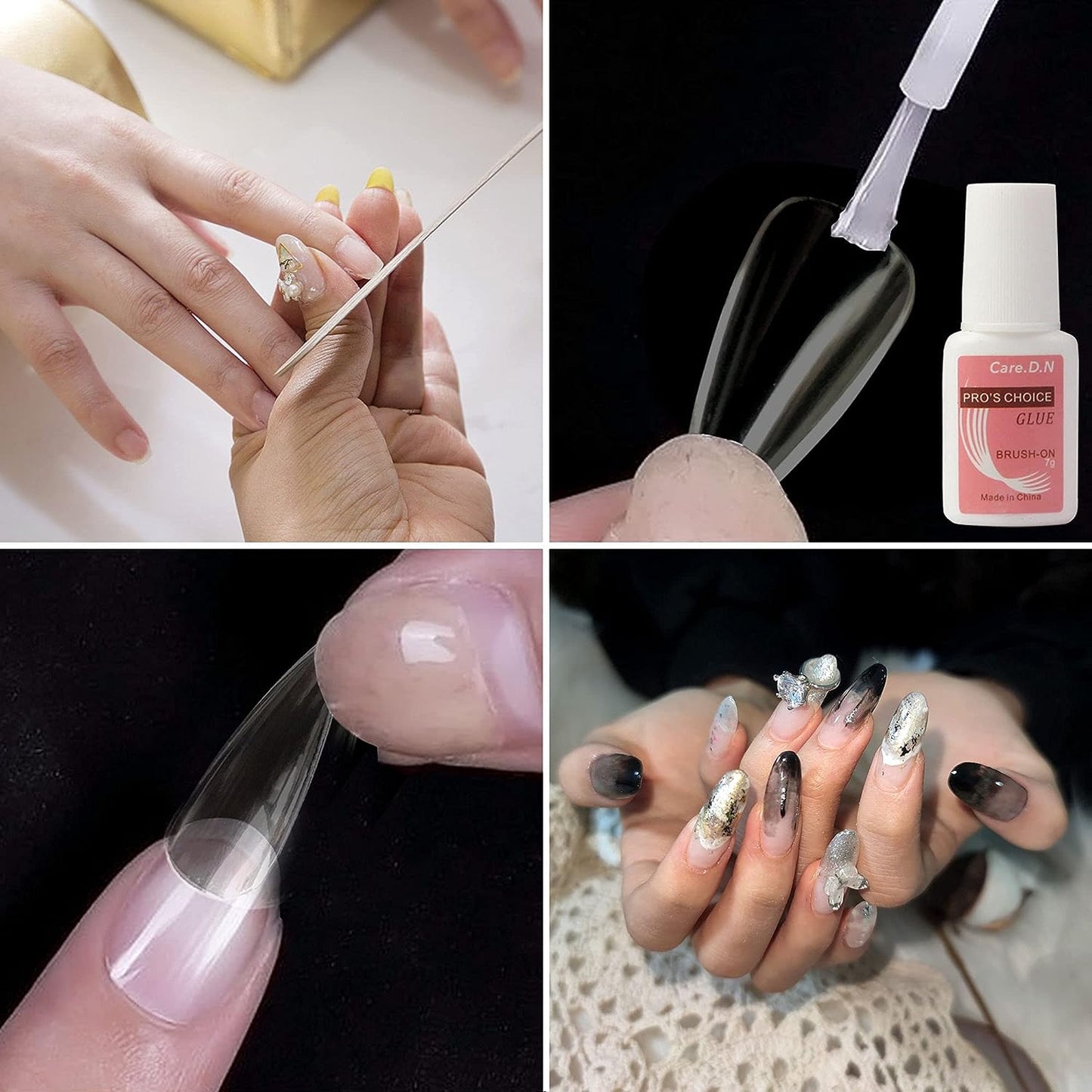Care.D.N Glue On Nails, Brush On Nail Glue VIP Extensions