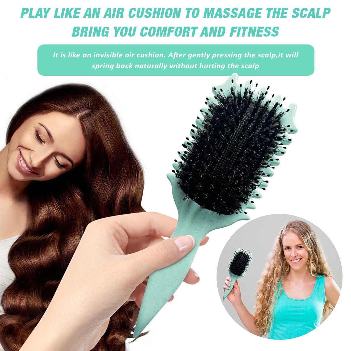 Curl Defining Brush,Boar Bristle Hair Brush Styling Brush for detangling,combing and shaping men and women,curls to reduce pulling and curl separation 7DAY'S