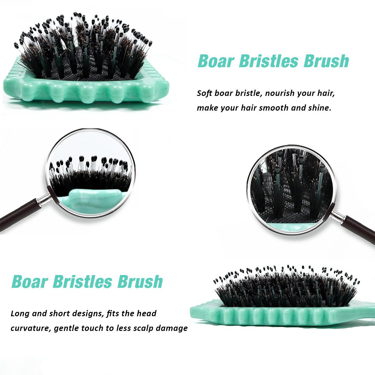 Curl Defining Brush,Boar Bristle Hair Brush Styling Brush for detangling,combing and shaping men and women,curls to reduce pulling and curl separation 7DAY'S