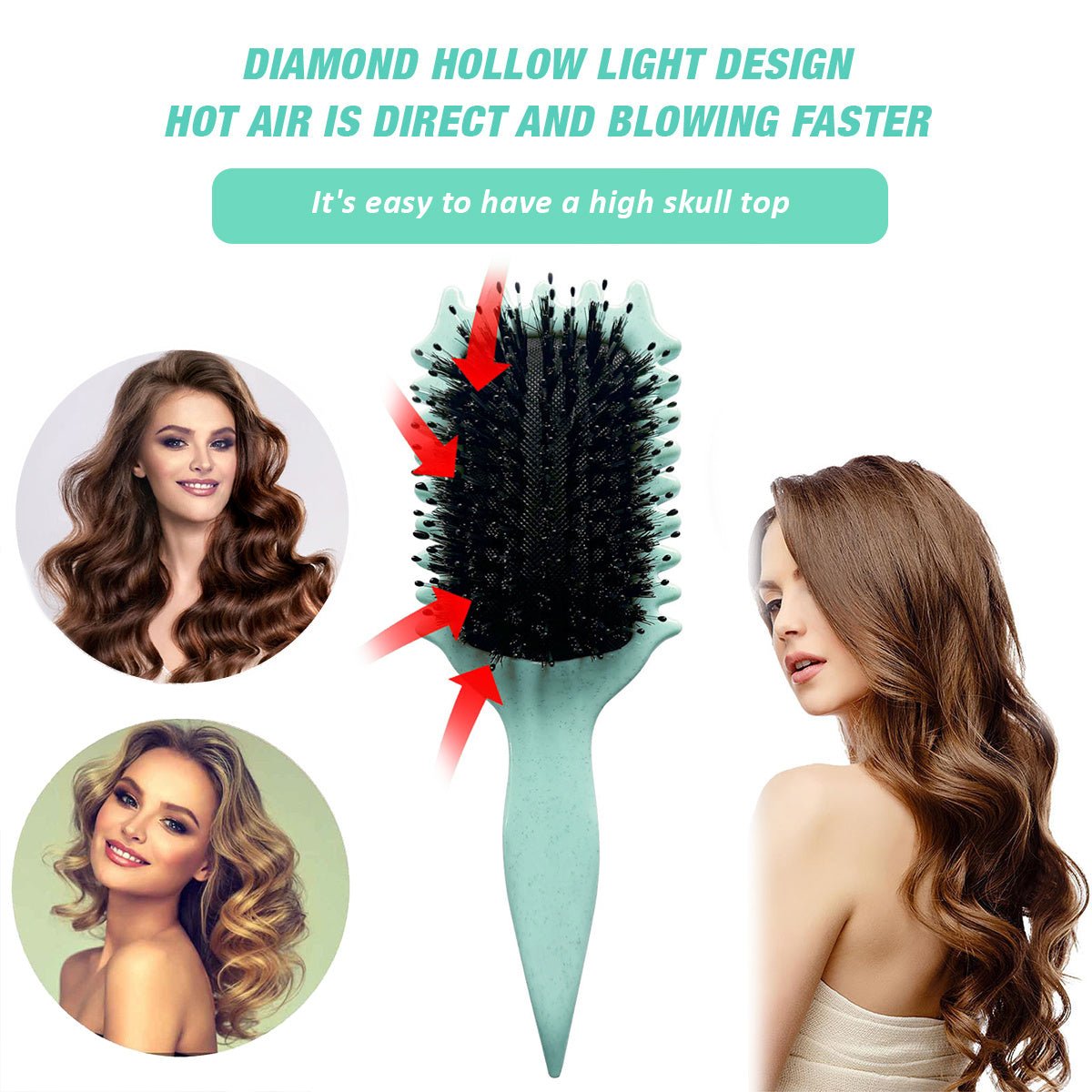 Curl Defining Brush,Boar Bristle Hair Brush Styling Brush for detangling,combing and shaping men and women,curls to reduce pulling and curl separation 7DAY'S