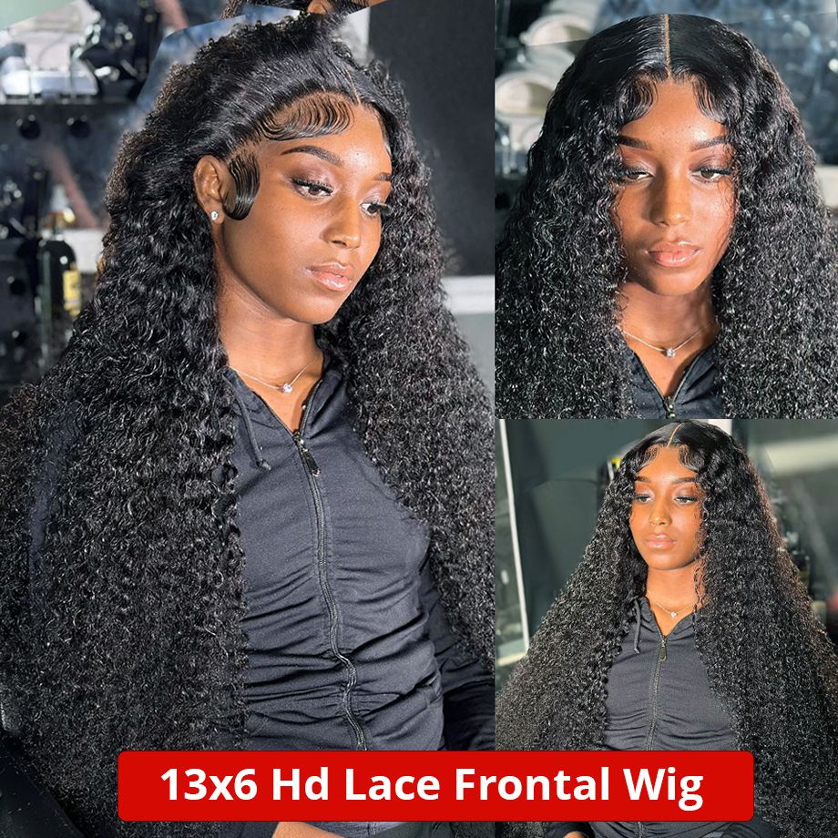 Curly Wigs Deep Wave Frontal Wig 13x6 Hd Lace Loose Water Wave Wigs Human Hair 30 40 Inch 13x4 Curly Lace Front Human Hair Wig 7DAY'S