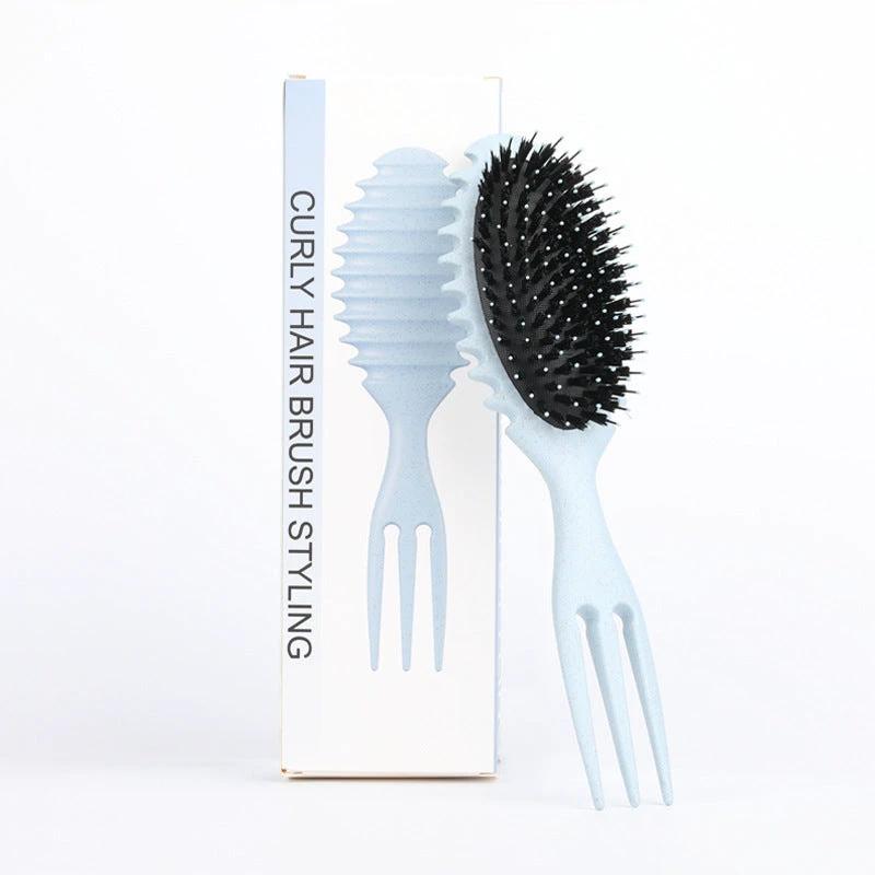 Curl Defining Bounce Hair Brush Barbershop Boar Bristle Comb Detangling Shaping Hairbrushes Professional Salon Home Styling Comb Vain Products