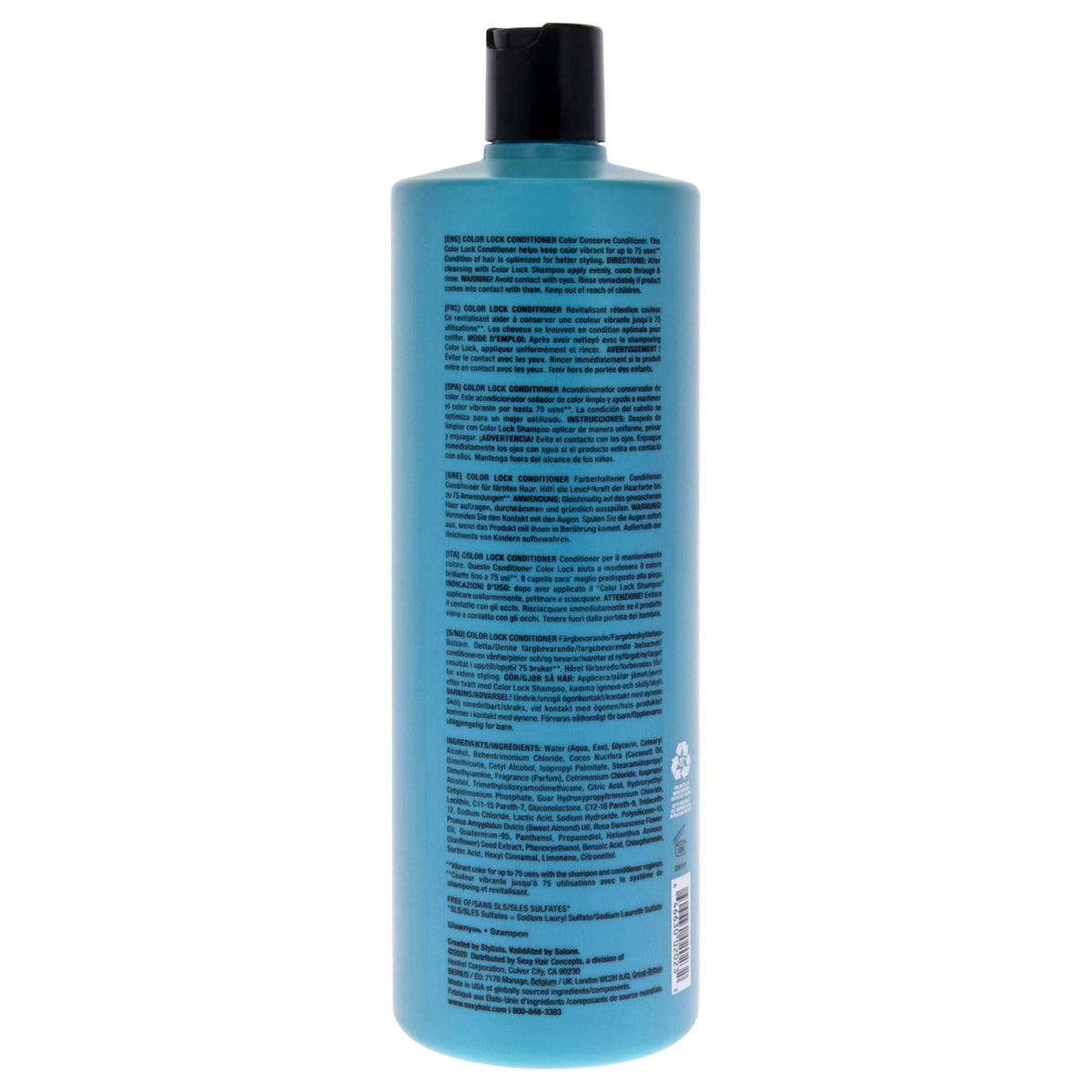 Sexy Hair Healthy Color Lock Conditioner by Sexy Hair for Unisex - 33.8 oz Conditioner EasyOptionXY
