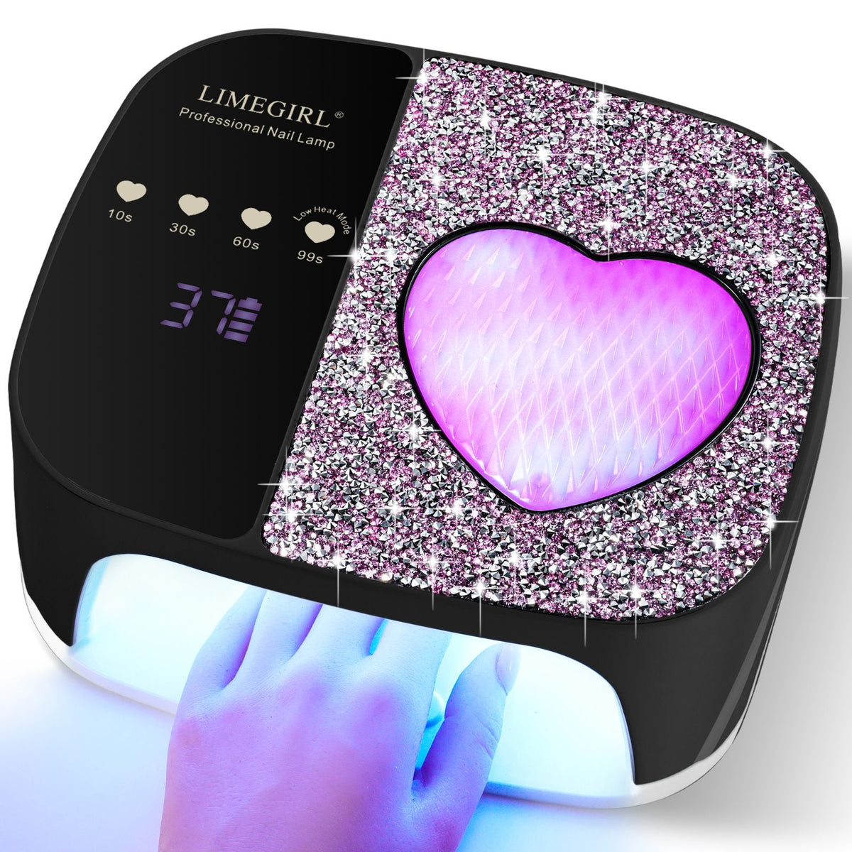 LimeGirl Cordless Nail Dryer for Gel Polish, UV LED Nail Lamp with Fast Curing UV Light & 4 Timer Settings, Portable Rechargeable Gel Lamp Nail Art Tool for Manicure Pedicure at Home & Salon 7DAY'S