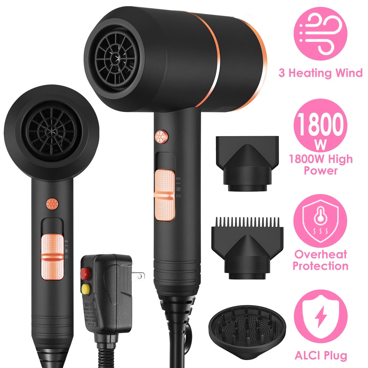 Portable Compact Hair Blow Dryer Gamba Beauty