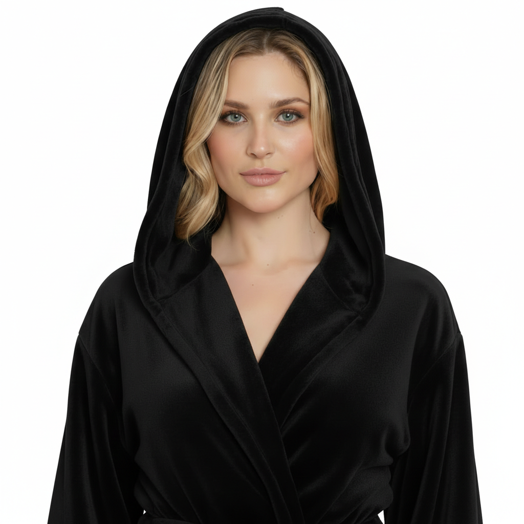 Women’s Plush Hooded Robe - Spa-Worthy Comfort at Home Lotus Linen