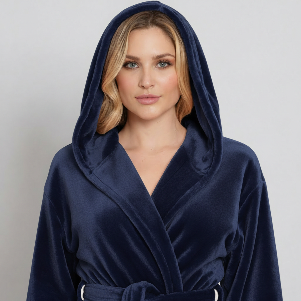 Women’s Plush Hooded Robe - Spa-Worthy Comfort at Home Lotus Linen