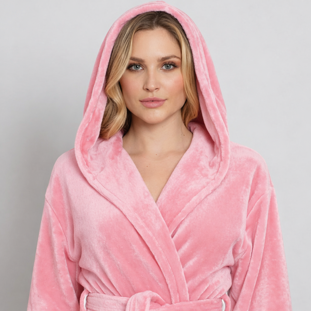 Women’s Plush Hooded Robe - Spa-Worthy Comfort at Home Lotus Linen