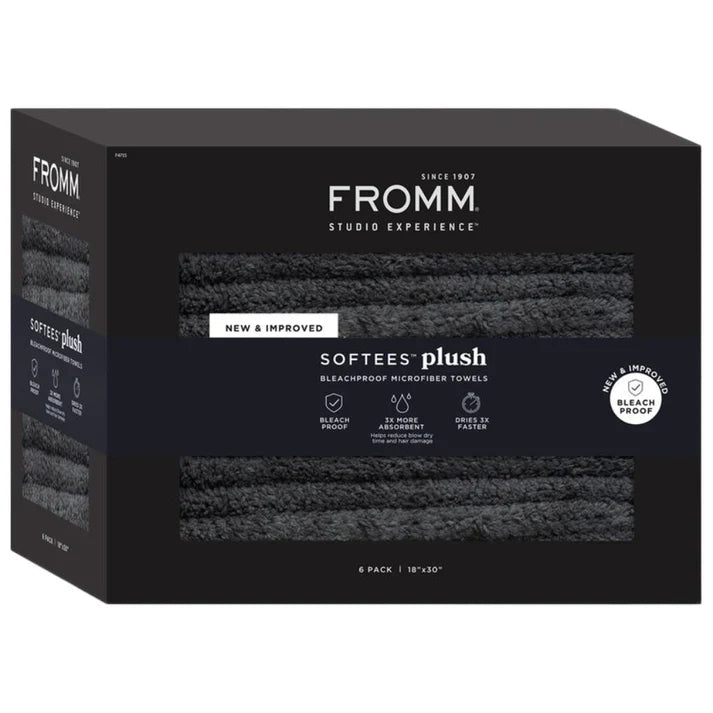 FROMM SOFTEES PLUSH TOWEL - DARK GREY (#F4715) N.O.S. Barber Supply