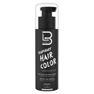 L3VEL3 TEMPORARY BEARD COLOR - BLACK 125ML N.O.S. Barber Supply