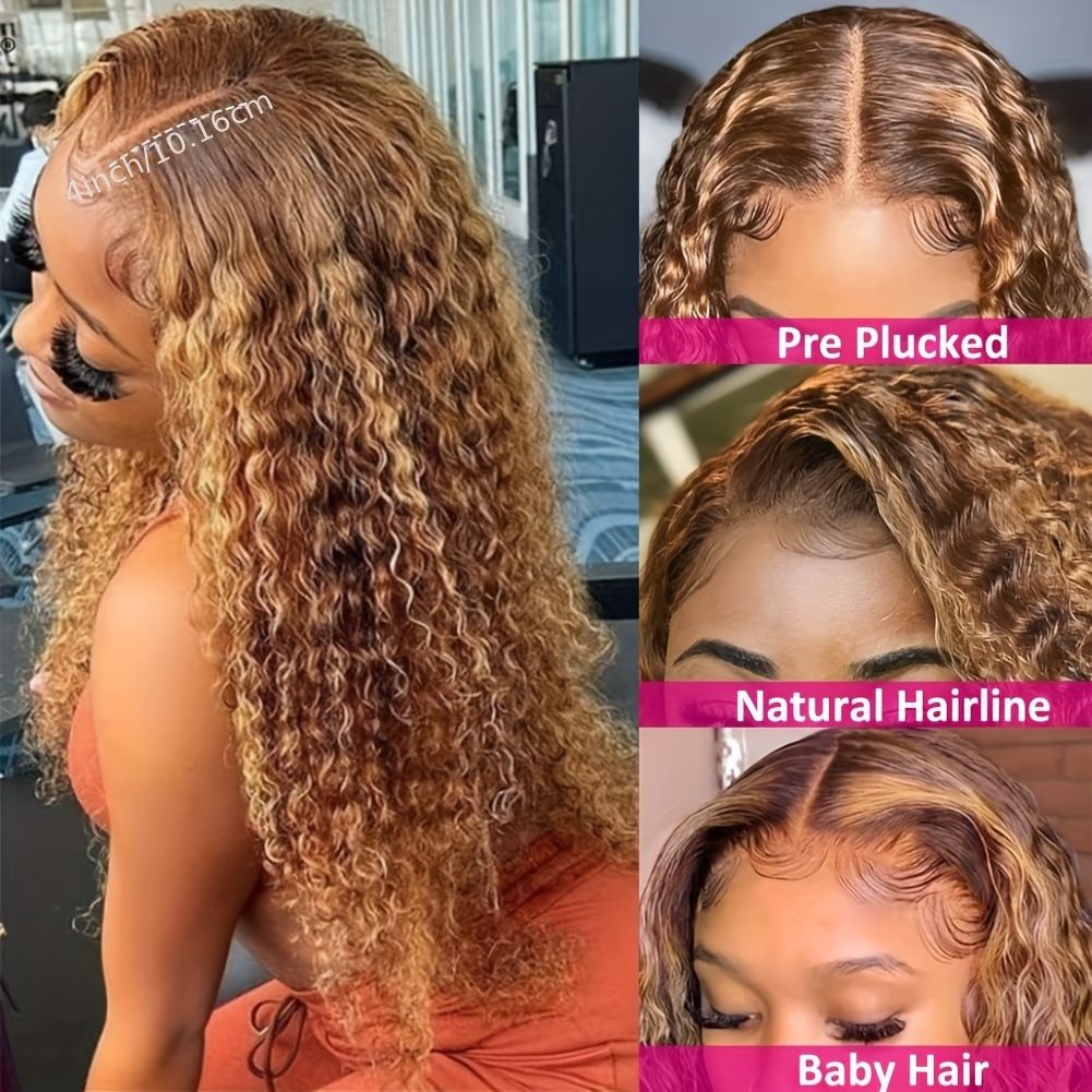 Highlight Wig Human Hair hd Lace Wig 13x6 curly wigs s For Women 13x4 Deep Water Wave Brazilian blonde Lace Front Wig 7DAY'S