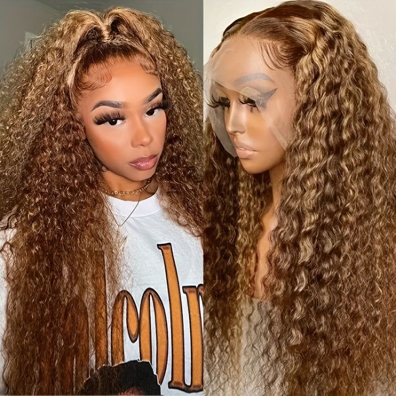 Highlight Wig Human Hair hd Lace Wig 13x6 curly wigs s For Women 13x4 Deep Water Wave Brazilian blonde Lace Front Wig 7DAY'S