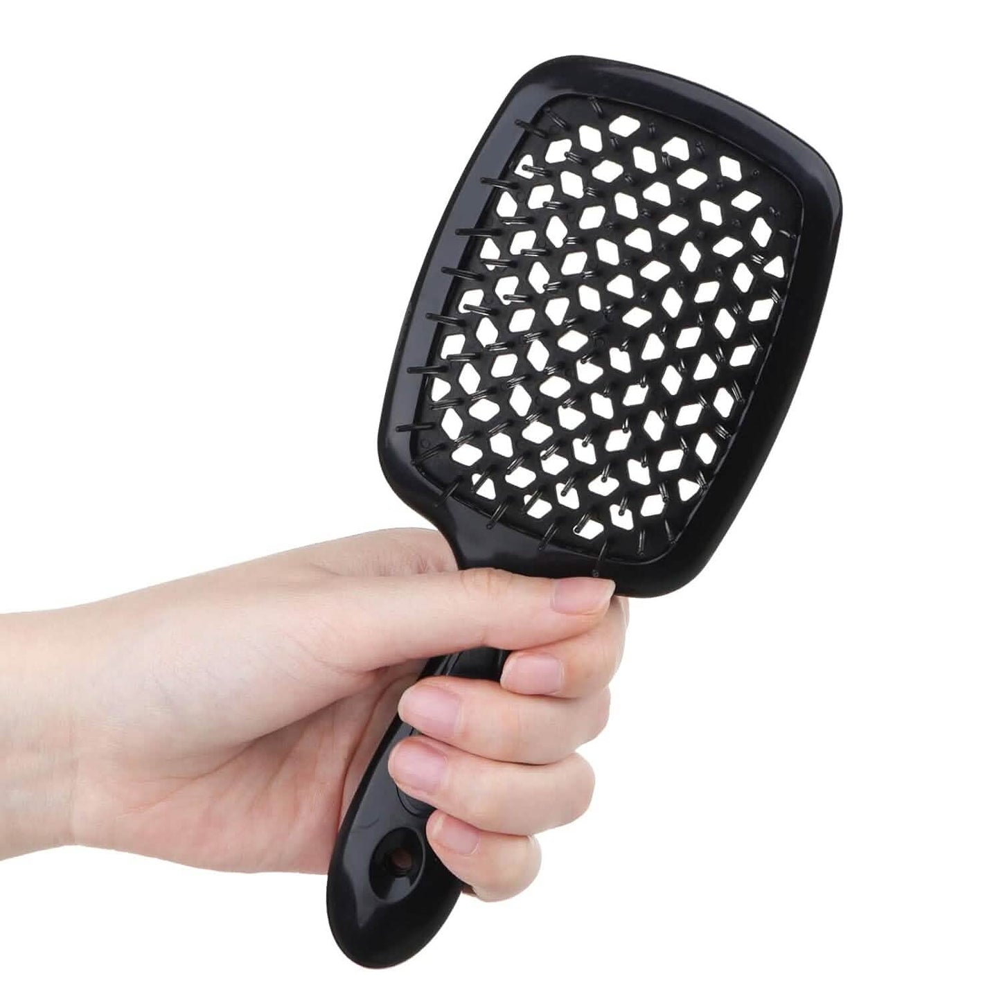Hollow Out Hairdressing Comb Anti-Static Detangling Hair Brush Scalp Massage Hair Brush For All Hair Types EasyOptionXY