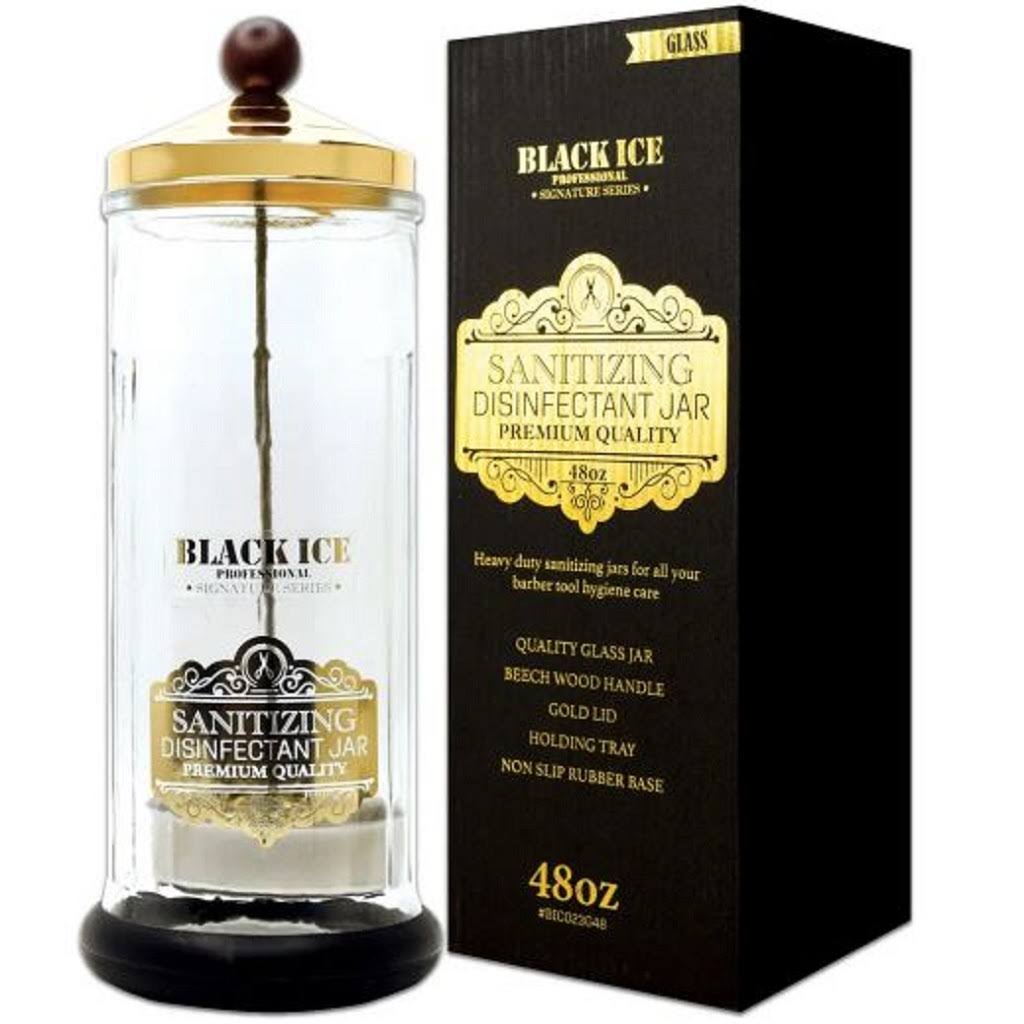 Black ice disinfectant Jar 48oz The Barber Plug