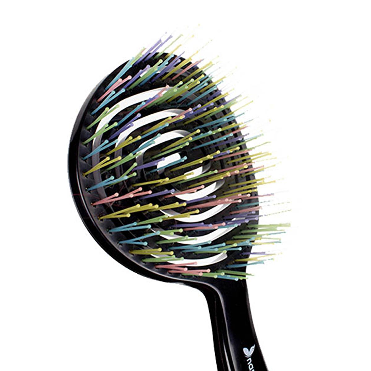 Nascita Pro Three-Dimensional Oval Hair Brush with GemTips Technology - Gentle Detangling, Anti-Static, Hair Care Beauty Care Bag