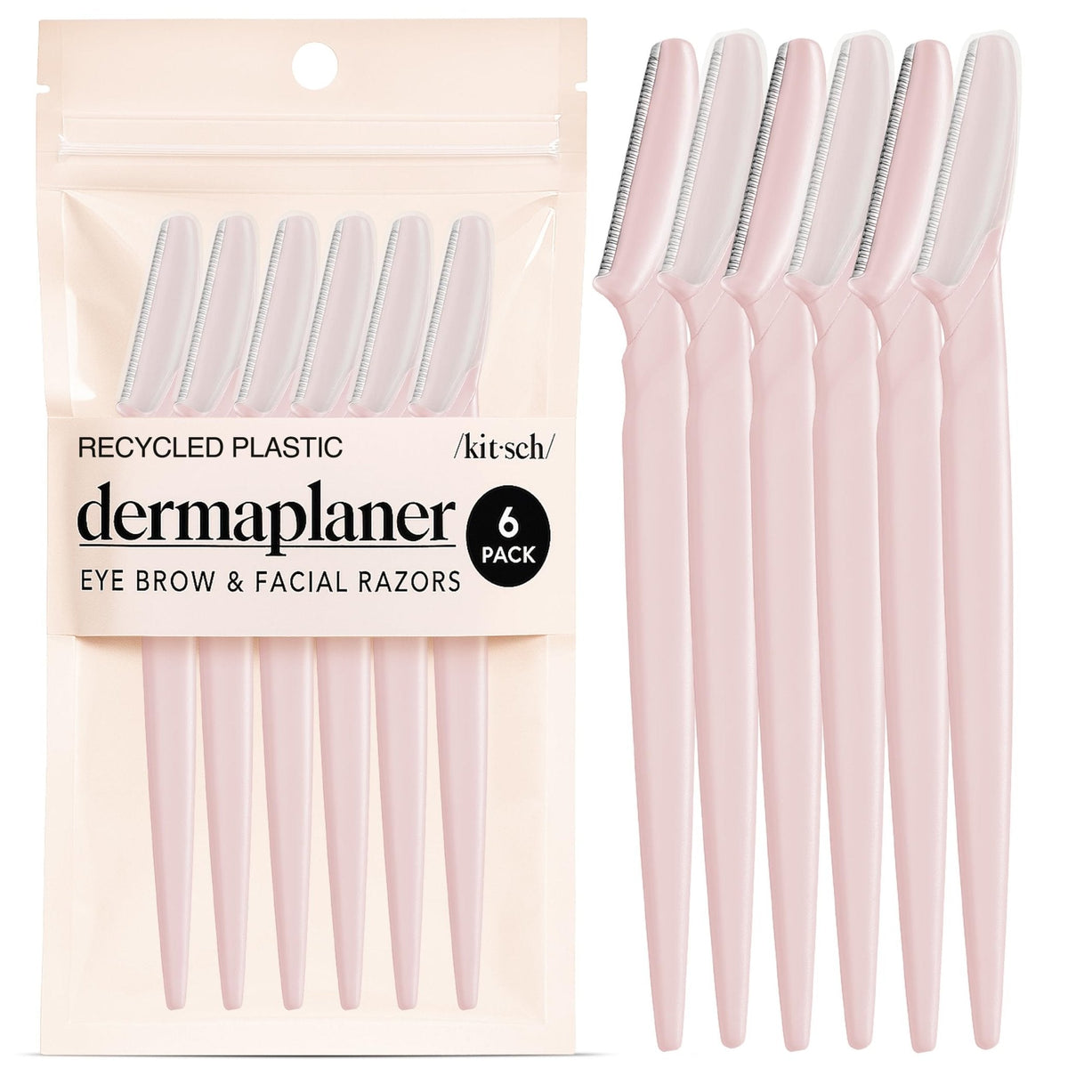Kitsch Dermaplane Razor for Women Face - Face Razors for Women and Men - Eyebrow Trimmer, Shaver, Recycled Plastic Dermaplaning and Skin Care Tool - Terracotta, 12 pcs 7DAY'S