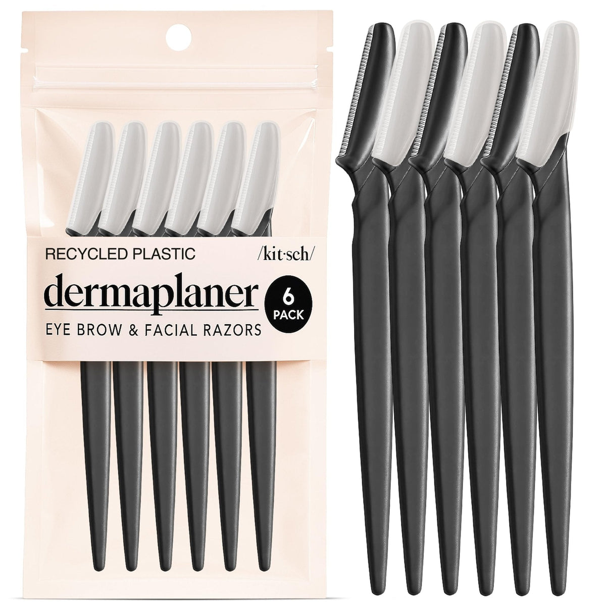 Kitsch Dermaplane Razor for Women Face - Face Razors for Women and Men - Eyebrow Trimmer, Shaver, Recycled Plastic Dermaplaning and Skin Care Tool - Terracotta, 12 pcs 7DAY'S