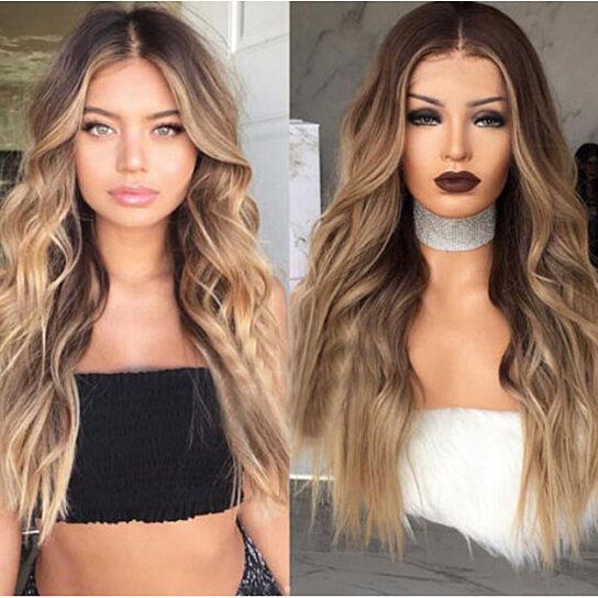Long Curly Wavy Bob Wig High Density Full Wigs for Women Daily Party Cosplay Hair Replacement Wig 7DAY'S