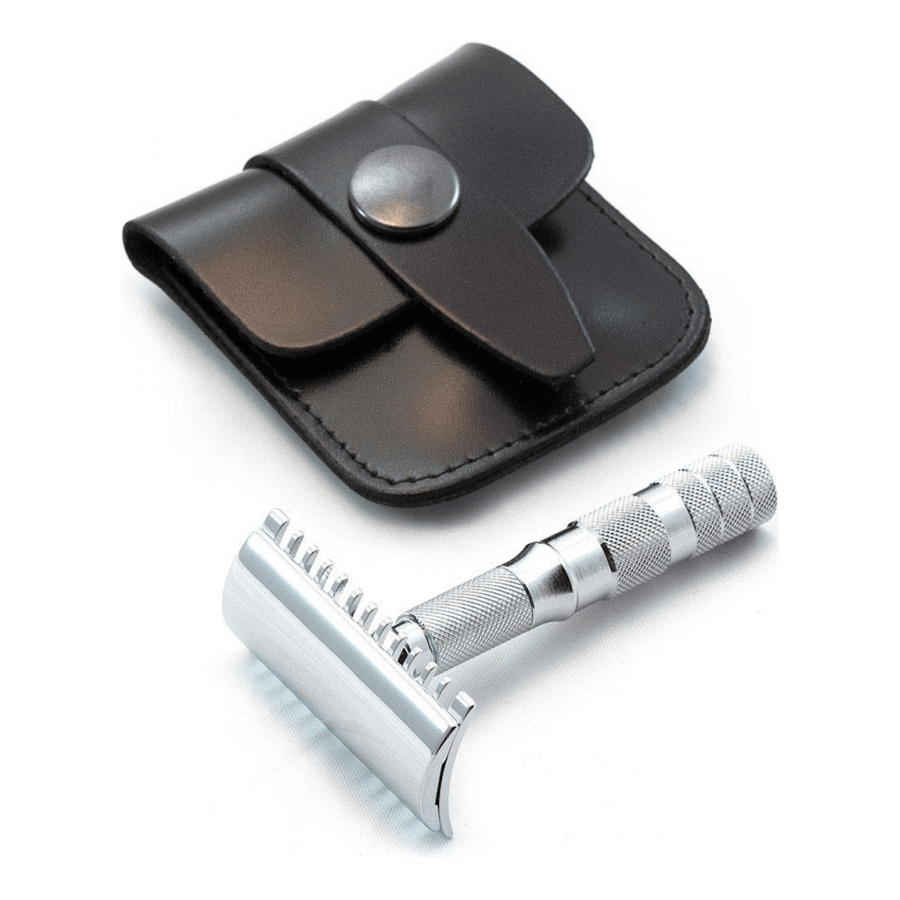 Merkur 985CL Open Chrome Travel Double Edge Safety Razor Pasteur Pharmacy