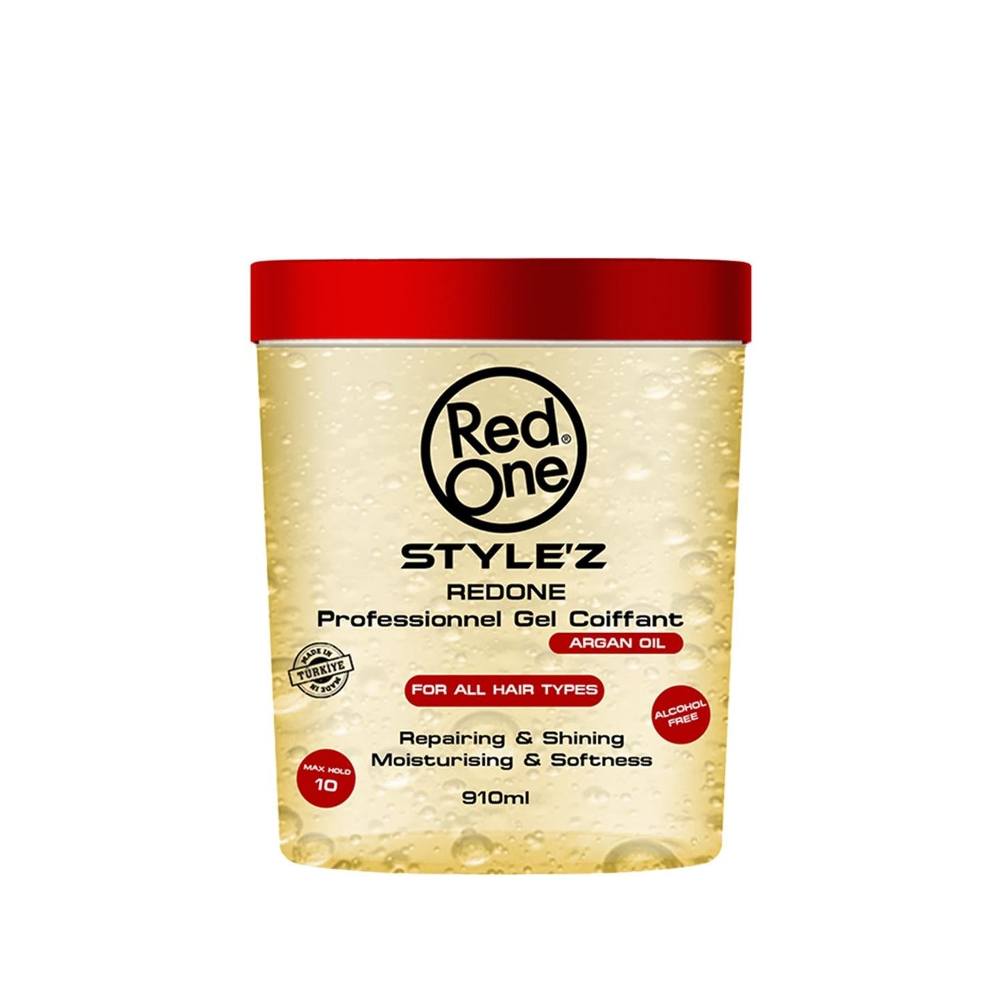 RedOne Stylez Argan Oil Hair Gel 910ml - Nourishing Styling for Healthy Hair Beauty Care Bag