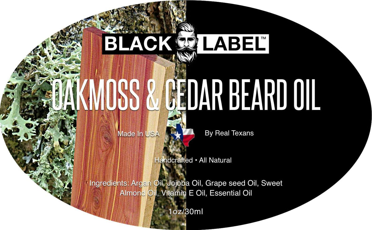 Oakmoss Cedar Beard Oil Blacklabel Beard Company