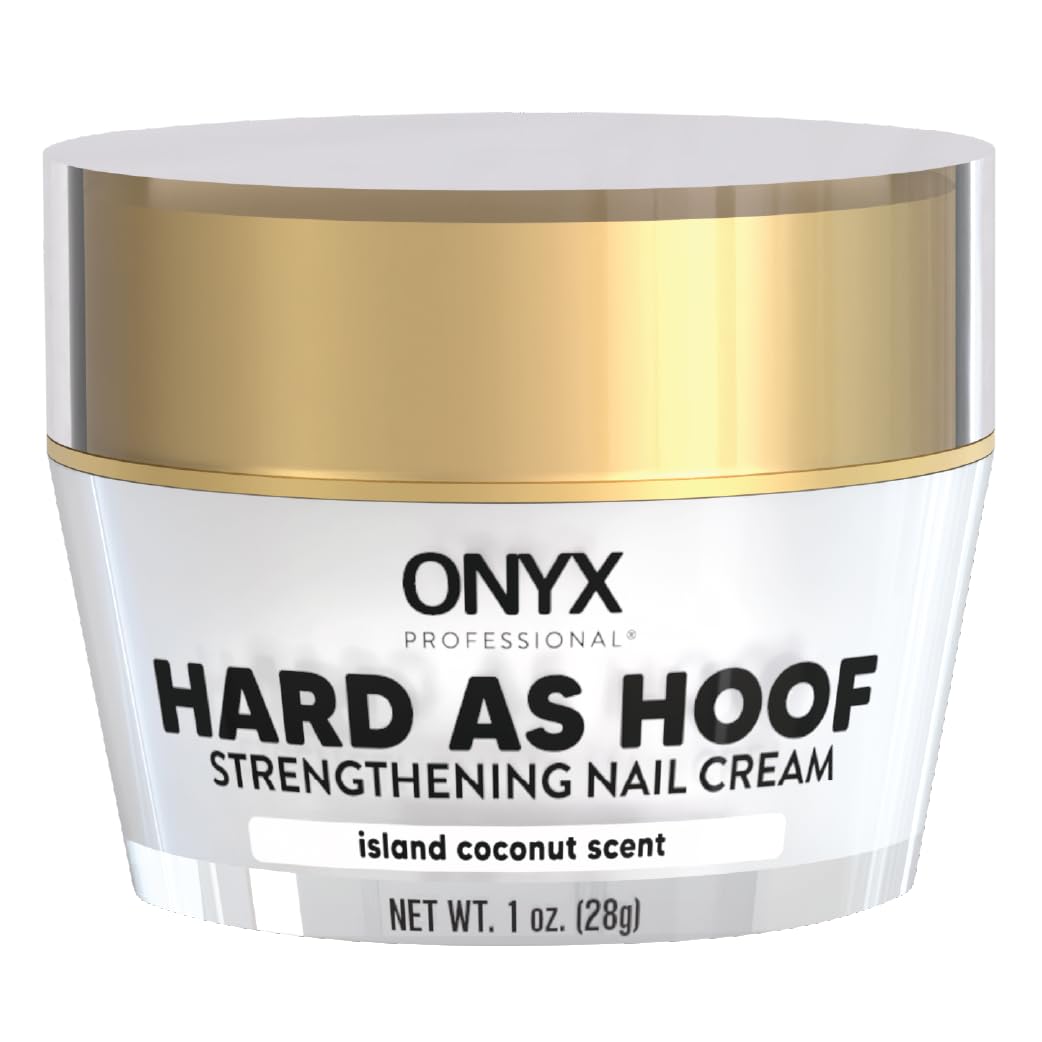 Onyx Professional Hard as Hoof Nail Strengthening Cream with Coconut Scent, Nail Growth & Conditioning Cuticle Cream Stops Splits, Chips, Cracks & Strengthens Nails, 1 oz 7DAY'S