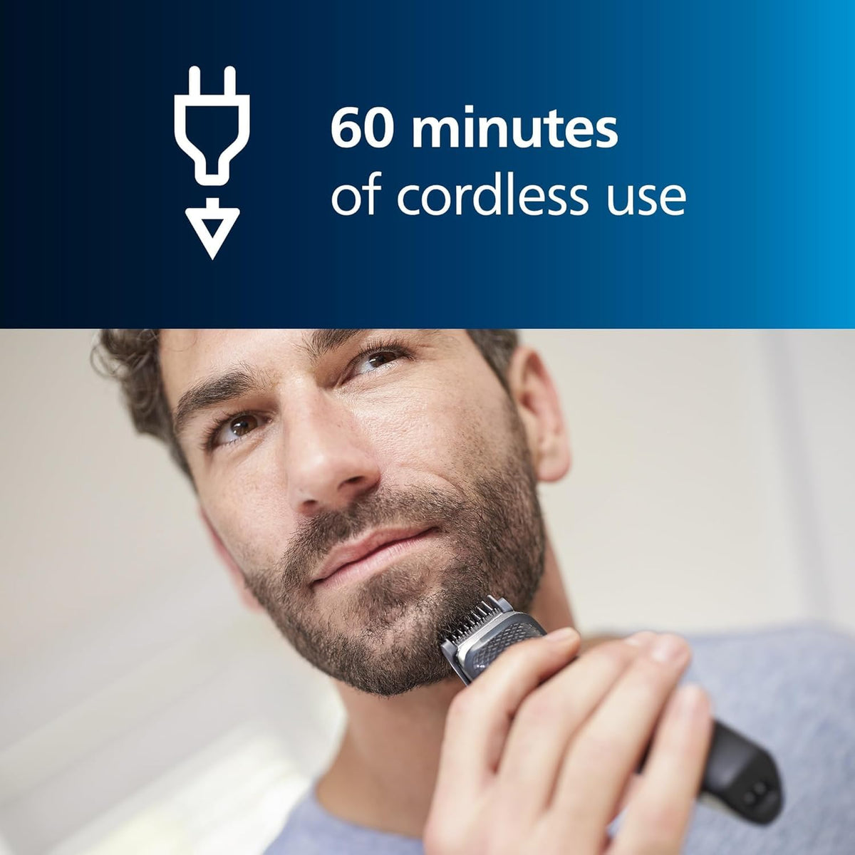 Philips Norelco Multigroom All-in-One Trimmer Series 3000 with 13 pieces - No Blade Oil Needed, MG3750/50 7DAY'S