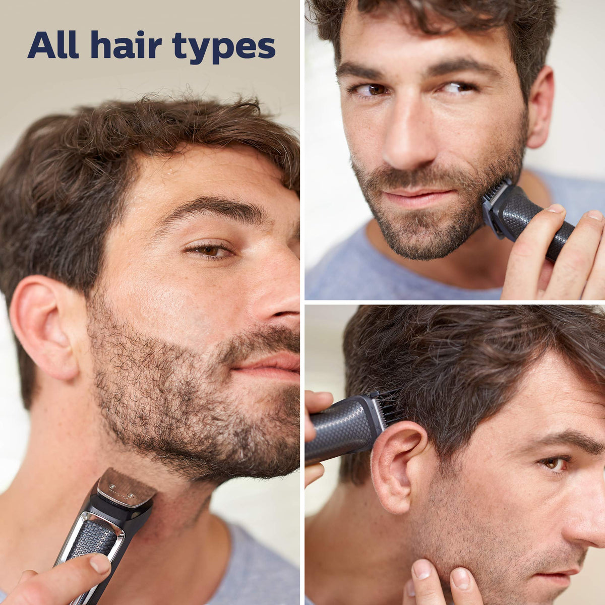 Philips Norelco Multigroom All-in-One Trimmer Series 3000 with 13 pieces - No Blade Oil Needed, MG3750/50 7DAY'S