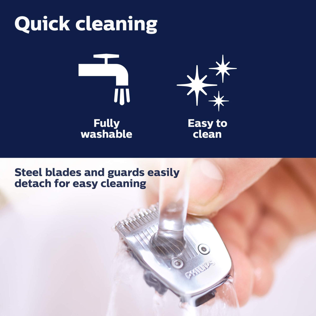 Philips Norelco Multigroom All-in-One Trimmer Series 3000 with 13 pieces - No Blade Oil Needed, MG3750/50 7DAY'S