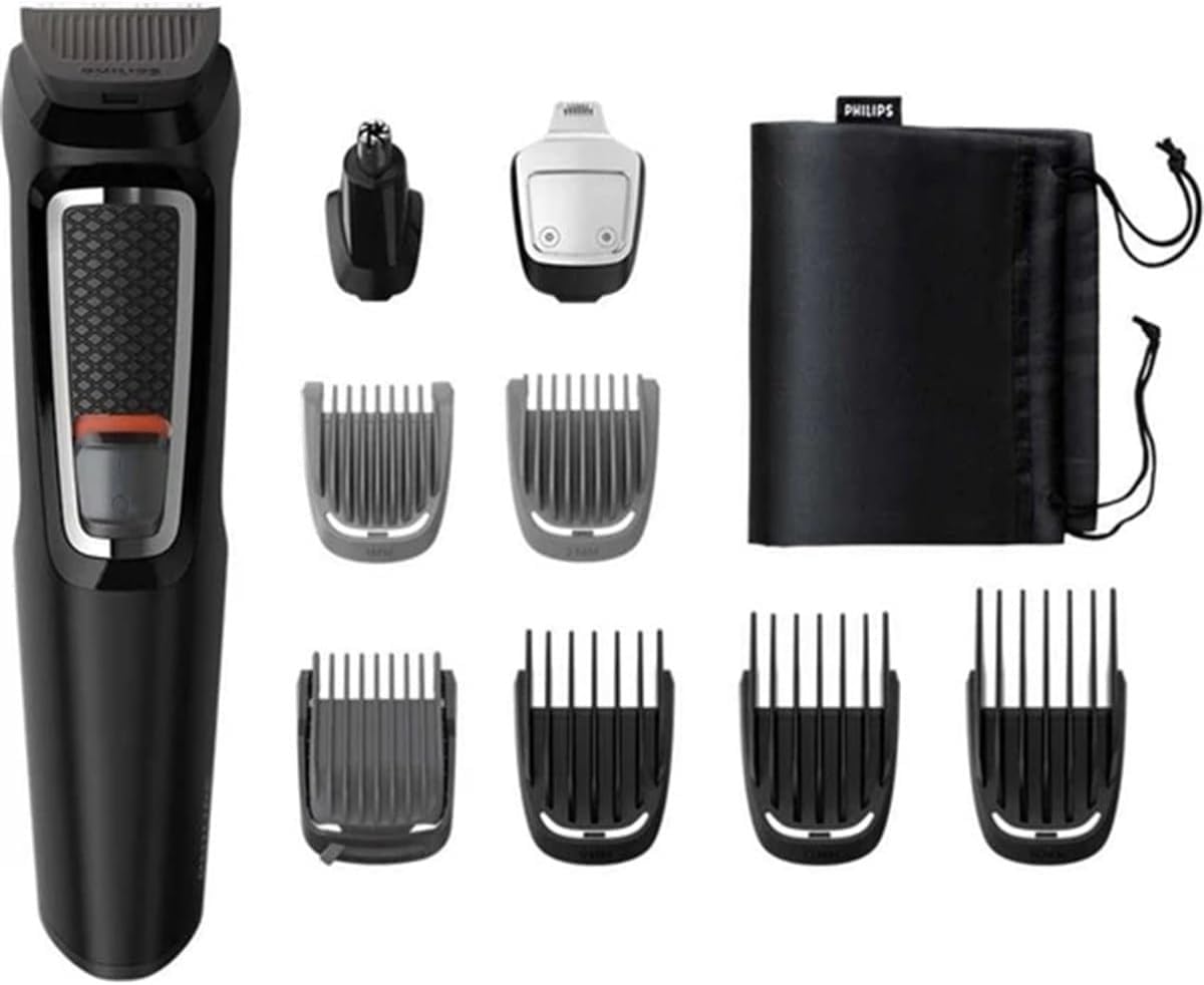 Philips Norelco Multigroom All-in-One Trimmer Series 3000 with 13 pieces - No Blade Oil Needed, MG3750/50 7DAY'S
