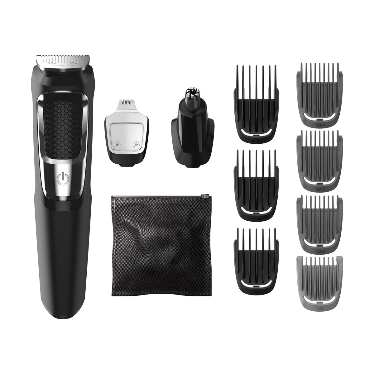 Philips Norelco Multigroom All-in-One Trimmer Series 3000 with 13 pieces - No Blade Oil Needed, MG3750/50 7DAY'S