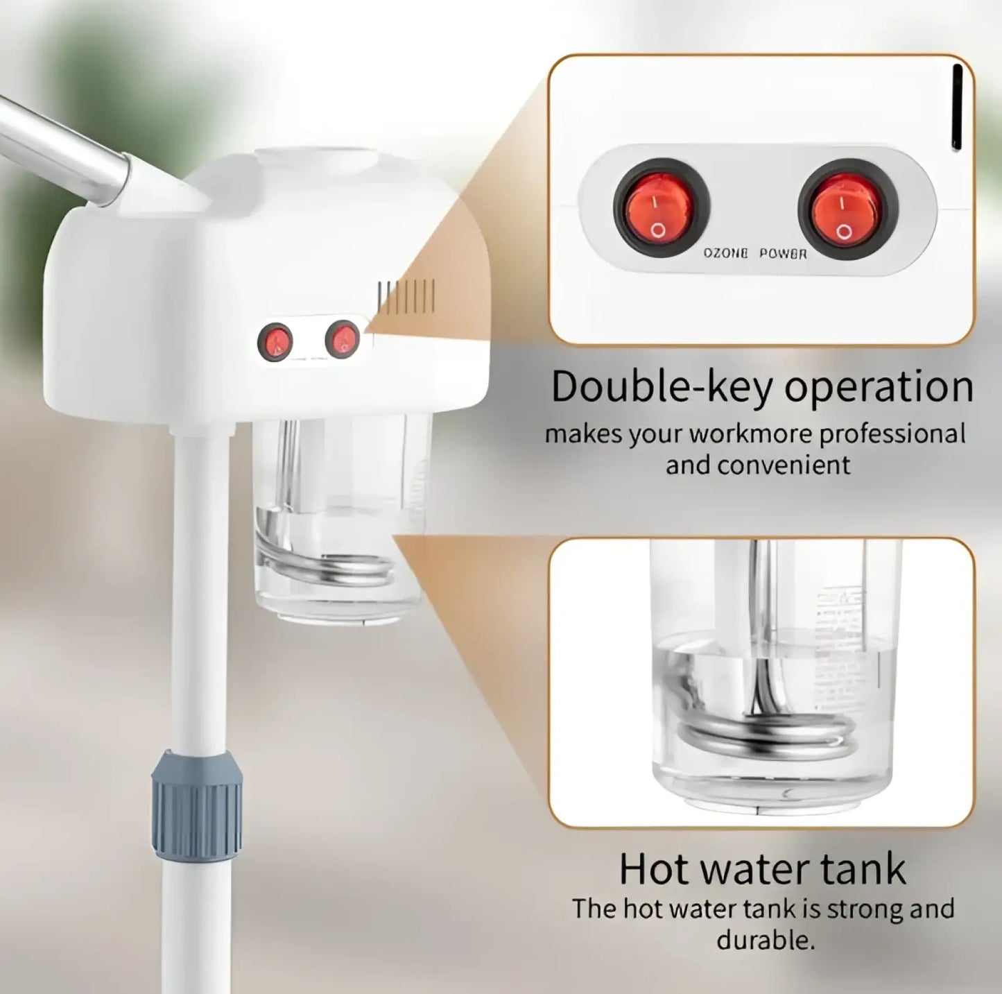 Professional Facial Steamer with 3x Magnifying Lamp ARBA Global