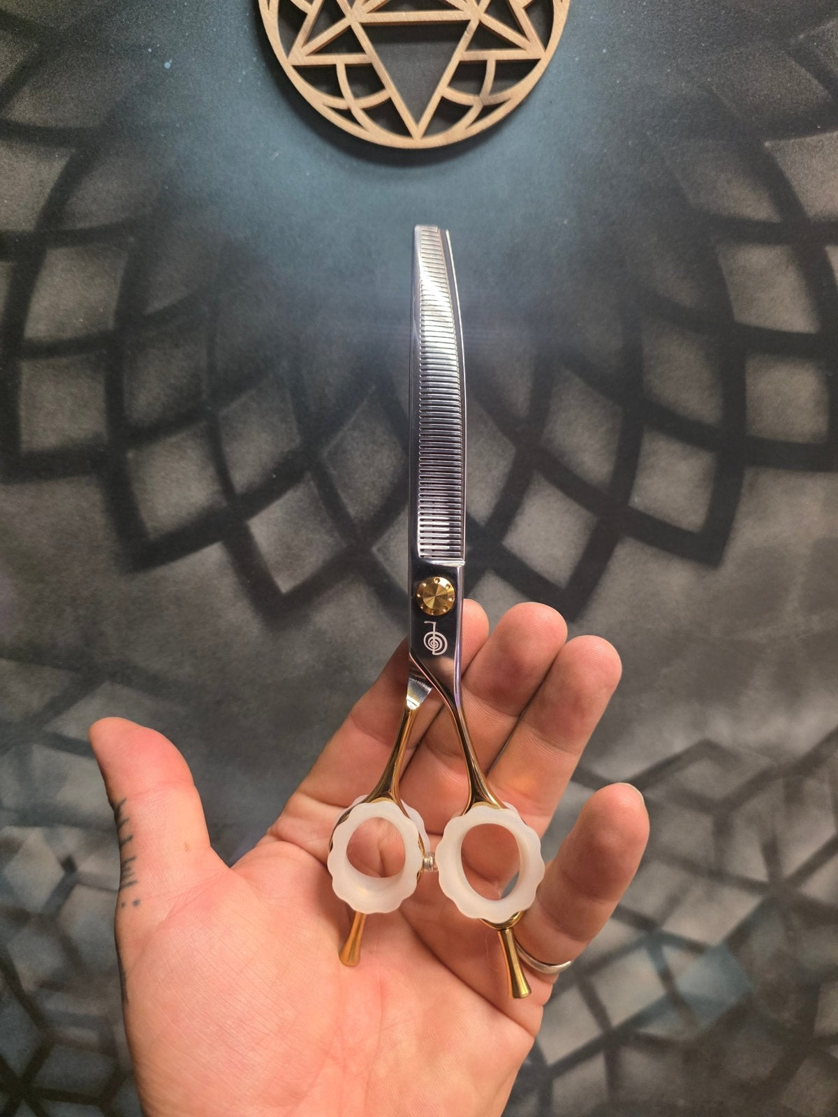 Reiki Shears Golden Touch Midas Curved Thinner Reiki Shears