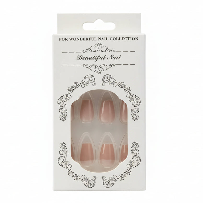 Salon-Style French Tip Press-On Nails - Coffin 06 VIAI BEAUTY