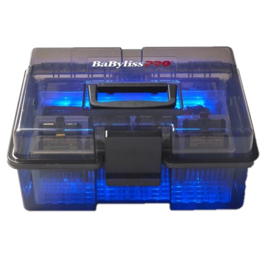 The BaBylissPRO Barber Sonic Disinfectant Box Island mobile supplies