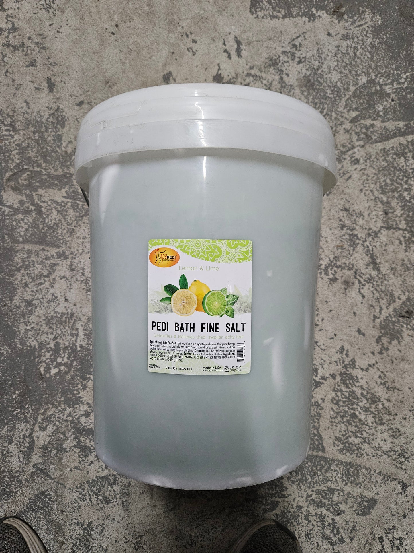 Spa Redi - Fine Bath Salt - Lemon Lime 5Gal (Limited)